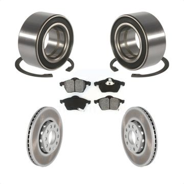 Front Wheel Bearing Coated Disc Brake Rotors And Pads Kit For Volkswagen Passat Audi A4 KBB-101587