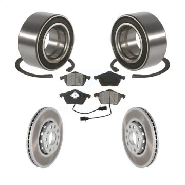 Front Wheel Bearing Coated Disc Brake Rotor And Pads Kit For Volkswagen Passat Audi A4 A6 KBB-101588