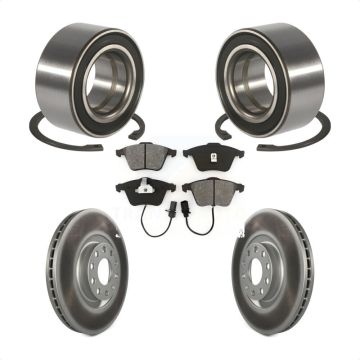 Front Wheel Bearing Coated Disc Brake Rotors And Pads Kit For Audi Allroad Quattro KBB-101589