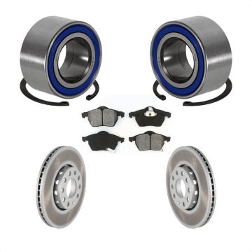 Front Wheel Bearing Coated Disc Brake Rotors And Pads Kit For Volkswagen Passat Audi A4 KBB-101590