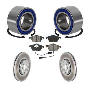 Front Wheel Bearing Coated Disc Brake Rotors And Pads Kit For Volkswagen Passat Audi A4 KBB-101591