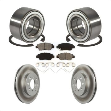 Front Wheel Bearing Coated Disc Brake Rotors And Pads Kit For Honda Civic del Sol KBB-101597