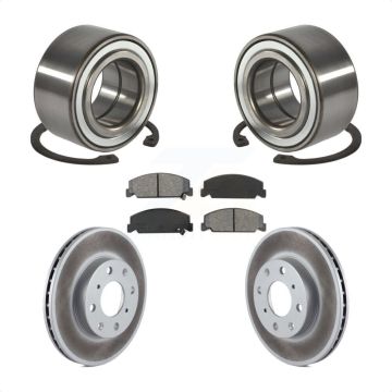Front Wheel Bearing Coated Disc Brake Rotors And Semi-Metallic Pads Kit For Honda Civic KBB-101598