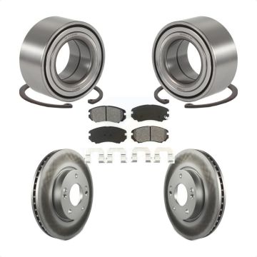 Front Wheel Bearing Coated Brake Rotor And Pad Kit For Hyundai Sonata Tucson Kia Sportage KBB-101604