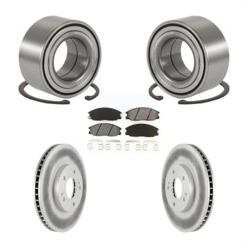 Front Wheel Bearing Coated Disc Brake Rotors And Pads Kit For Hyundai Santa Fe KBB-101606