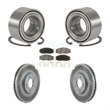 Front Wheel Bearing Coated Disc Brake Rotors And Semi-Metallic Pads Kit For Hyundai XG350 KBB-101608