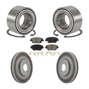Front Wheel Bearing Coated Disc Brake Rotors And Pads Kit For Hyundai Sonata Kia Optima KBB-101612