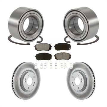Front Wheel Bearing Coated Disc Brake Rotors And Pads Kit For Hyundai Tucson Kia Cadenza KBB-101615