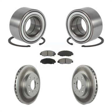 Front Wheel Bearing Coated Brake Rotor Pad Kit For 1998-2002 Honda Accord Coupe with 2.3L KBB-101618