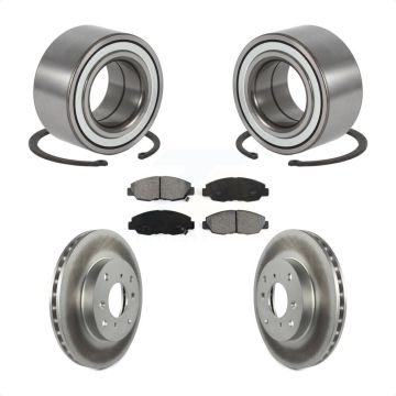 Front Wheel Bearing Coated Brake Rotor Pad Kit For 1998-2002 Honda Accord Sedan with 2.3L KBB-101619