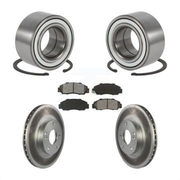 Front Wheel Bearing Coated Disc Brake Rotors And Pads Kit For 1998-2002 Honda Accord 3.0L KBB-101620