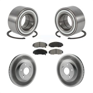 Front Wheel Bearing Coated Disc Brake Rotors And Semi-Metallic Pads Kit For Acura TL CL KBB-101622