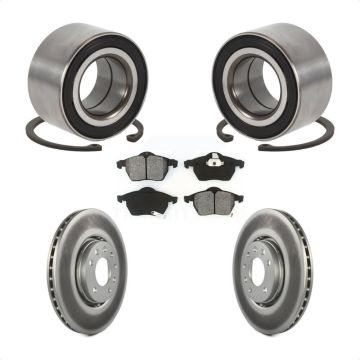 Front Wheel Bearing Coated Disc Brake Rotors And Semi-Metallic Pads Kit For Saab 9-3 9-5 KBB-101627