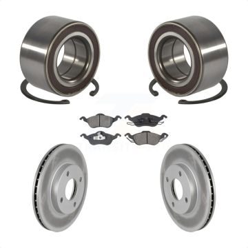Front Wheel Bearing Coated Disc Brake Rotors And Semi-Metallic Pads Kit For Ford Focus KBB-101634