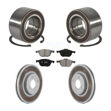Front Wheel Bearing Coated Disc Brake Rotors And Pads Kit For 2005-2007 Ford Focus KBB-101635