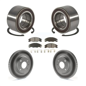 Front Wheel Bearing Coated Disc Brake Rotors And Pads Kit For 2008-2011 Ford Focus KBB-101636
