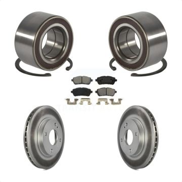 Front Wheel Bearing Coated Disc Brake Rotors And Semi-Metallic Pads Kit For Ford Fiesta KBB-101637