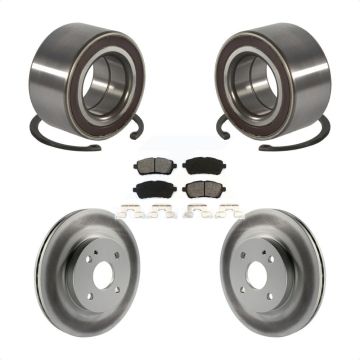 Front Wheel Bearing Coated Disc Brake Rotors And Pads Kit For 2011-2014 Mazda 2 KBB-101638