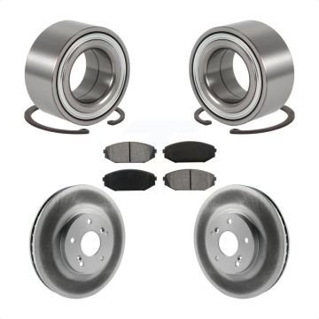 Front Wheel Bearing Coated Disc Brake Rotors And Pads Kit For 1999-2004 Honda Odyssey KBB-101641