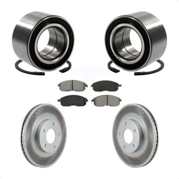 Front Wheel Bearing Coated Disc Brake Rotor Pad Kit For Nissan Altima Maxima INFINITI I35 KBB-101642