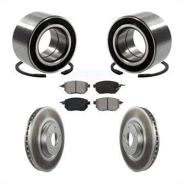 Front Wheel Bearing Coated Disc Brake Rotors And Pads Kit For Nissan Altima Maxima KBB-101643