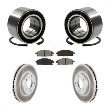Front Wheel Bearing Coated Disc Brake Rotors And Pads Kit For 2005-2006 Nissan X-Trail KBB-101645