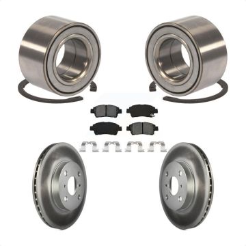 Front Wheel Bearing Coated Disc Brake Rotors And Pads Kit For 2000 Toyota Echo From 08 00 KBB-101651