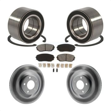 Front Wheel Bearing Coated Disc Brake Rotors And Pads Kit For Ford Edge Lincoln MKX KBB-101652