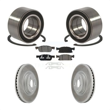 Front Wheel Bearing Coated Disc Brake Rotors And Semi-Metallic Pads Kit For Ford Edge KBB-101654