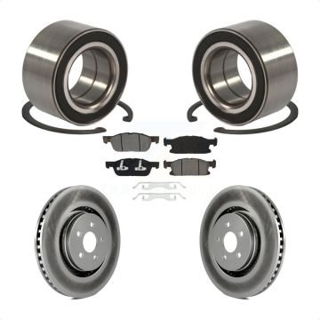 Front Wheel Bearing Coated Disc Brake Rotors And Semi-Metallic Pads Kit For Ford Edge KBB-101655