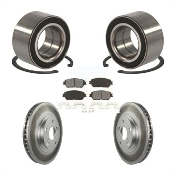Front Wheel Bearing Coated Disc Brake Rotors And Pads Kit For 2004-2006 Lexus ES330 KBB-101657