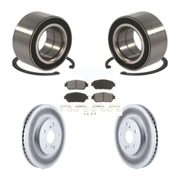 Front Wheel Bearing Coated Disc Brake Rotor Pad Kit For Toyota Sienna Camry Solara Avalon KBB-101659
