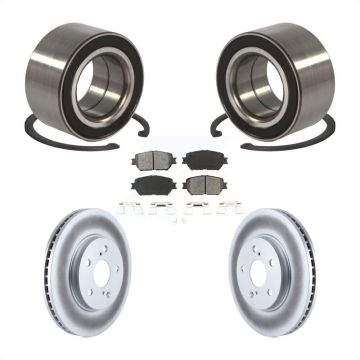 Front Wheel Bearing Coated Disc Brake Rotors And Semi-Metallic Pads Kit For Toyota Camry KBB-101660