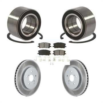 Front Wheel Bearing Coated Brake Rotor & Pads Kit For Lexus RX350 RX330 Toyota Highlander KBB-101662