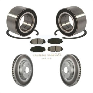 Front Wheel Bearing Coated Disc Brake Rotors And Pads Kit For Toyota Matrix Pontiac Vibe KBB-101664