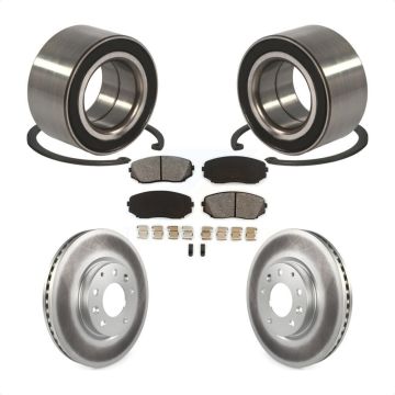 Front Wheel Bearing Coated Disc Brake Rotor Pads Kit For Mazda CX-7 Ford Edge Lincoln MKX KBB-101667