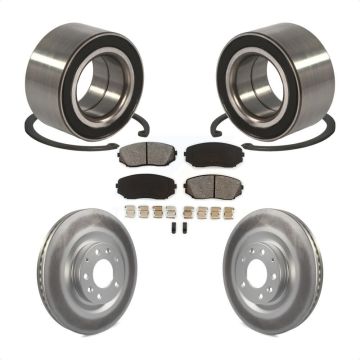 Front Wheel Bearing Coated Disc Brake Rotors And Pads Kit For 2007-2015 Mazda CX-9 KBB-101668