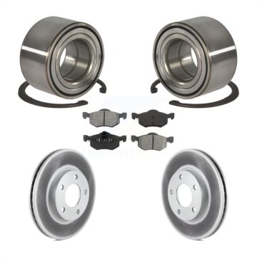 Front Wheel Bearing Coated Disc Brake Rotor Pad Kit For Ford Escape Mazda Tribute Mercury KBB-101675