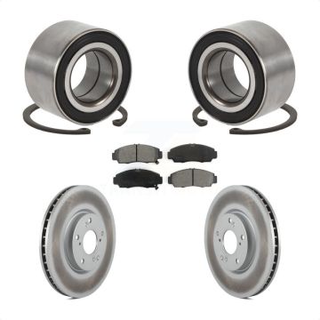Front Wheel Bearing Coated Brake Rotor Pads Kit For 04-05 Acura TL Automatic transmission KBB-101682