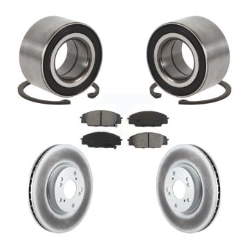 Front Wheel Bearing Coated Disc Brake Rotors And Pads Kit For Honda Civic Acura CSX KBB-101683