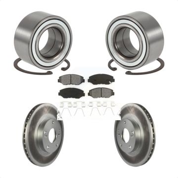 Front Wheel Bearing Coated Disc Brake Rotors And Pads Kit For 2003-2011 Honda Element EX KBB-101686