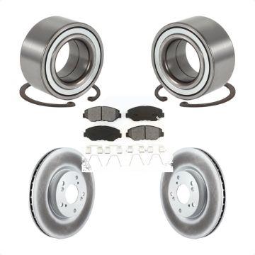 Front Wheel Bearing Coated Disc Brake Rotors And Pads Kit For 2005-2006 Honda CR-V KBB-101688