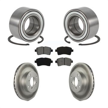 Front Wheel Bearing Coated Disc Brake Rotors And Pads Kit For 2002-2005 Suzuki Aerio KBB-101692