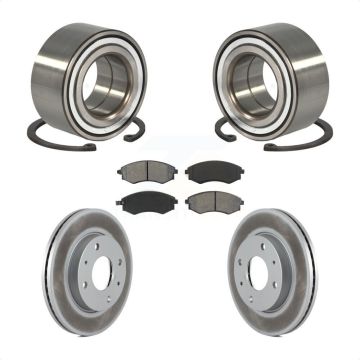 Front Wheel Bearing Coated Disc Brake Rotor And Semi-Metallic Pad Kit For Hyundai Elantra KBB-101694