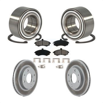Front Wheel Bearing Coated Disc Brake Rotor And Semi-Metallic Pad Kit For Hyundai Elantra KBB-101695