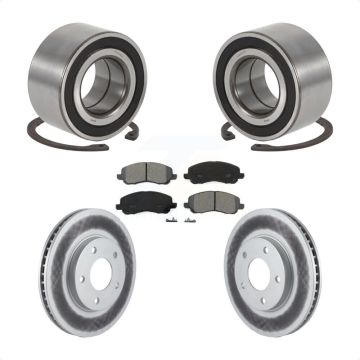 Front Wheel Bearing Coated Disc Brake Rotors And Pads Kit For Mitsubishi Lancer Outlander KBB-101697