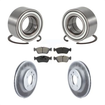 Front Wheel Bearing Coated Disc Brake Rotors And Pads Kit For 2001-2005 BMW 325i 325xi KBB-101701
