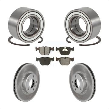 Front Wheel Bearing Coated Disc Brake Rotors And Pads Kit For 2000 BMW X5 To 04 00 KBB-101702