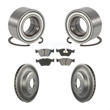 Front Wheel Bearing Coated Disc Brake Rotors And Pads Kit For 2001-2005 BMW 330i 330xi KBB-101703