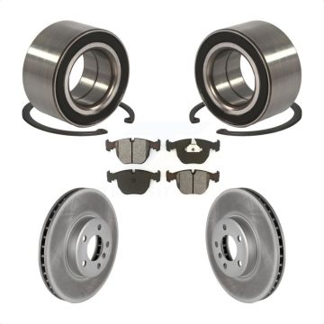 Front Wheel Bearing Coated Disc Brake Rotors And Semi-Metallic Pads Kit For BMW X5 KBB-101704